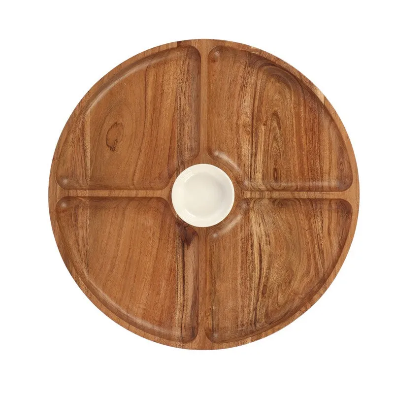 Forest Edge Snack (Wood,Ceramic) Platter - Two Piece Set media 8