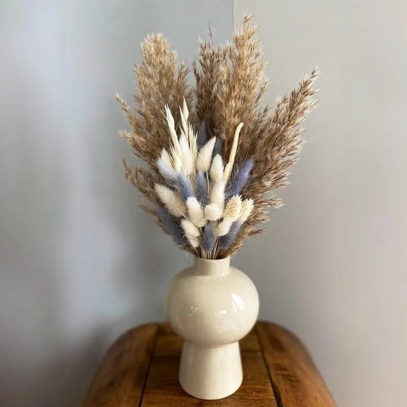 Mushroom Vase With Naturally Dried Flower Bunch media 1
