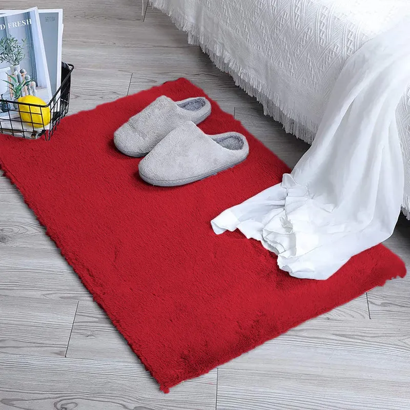Ruffle Luxe Bath Mat - Red media 3