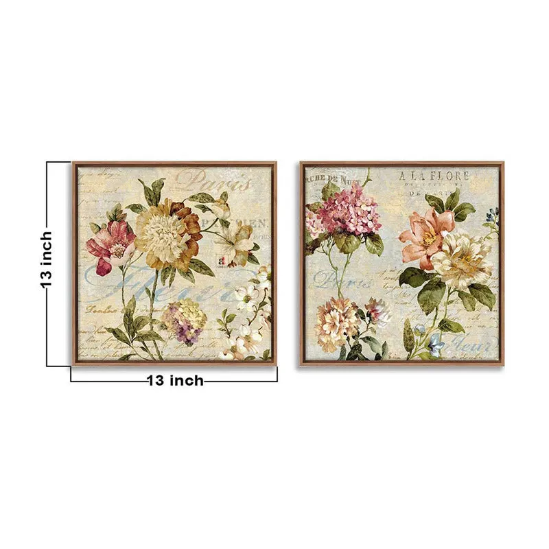 Gardner Floral Cotton Canvas Wall Art - Set Of Two media 7