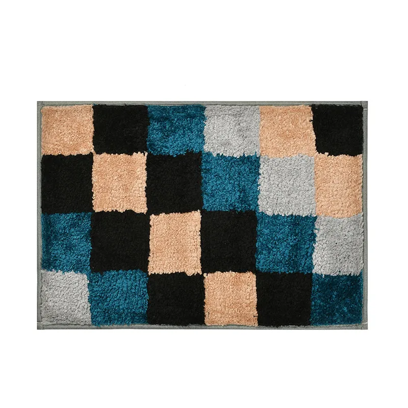 Checkers Microfiber Bath Mat - Multicolor media 7