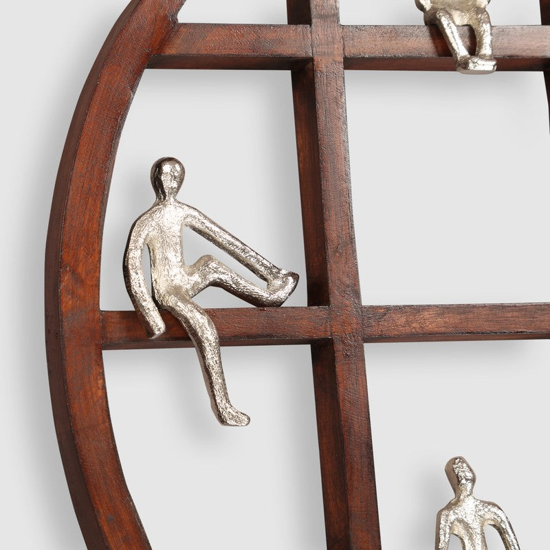 Roundgrid Wooden Showpiece - Brown media 4