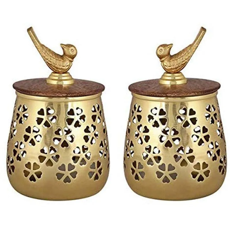 Supriya Tealight Candle Holder With Lid - Set Of Two media 4