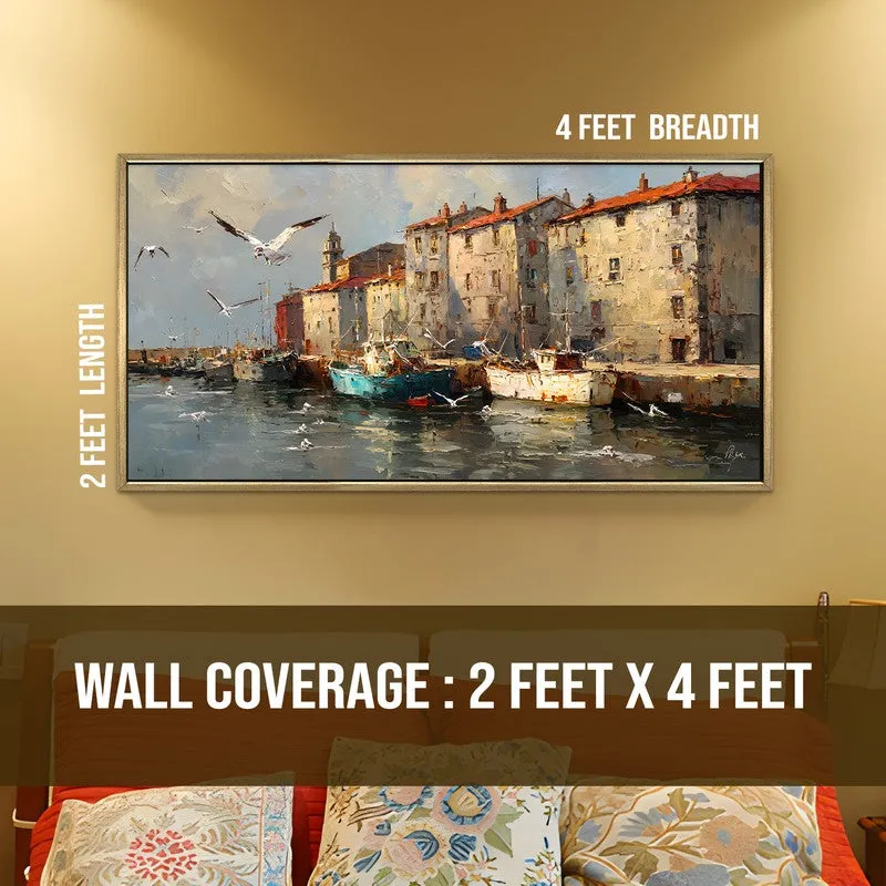 Portside Canvas Wall Painting With Frame media 9