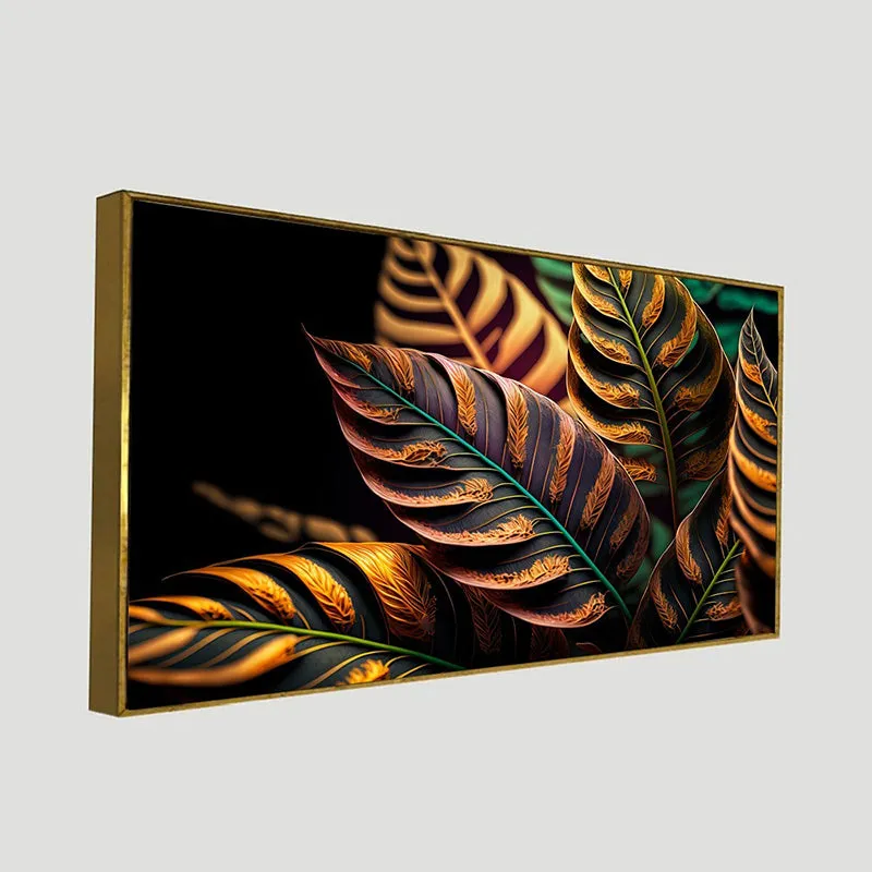 Chiaroscuro Leaves Canvas Wall Painting media 5