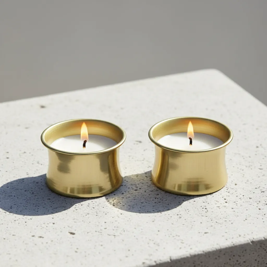 Agni Vanilla Scented Tealight Candle - Set Of Two media 1
