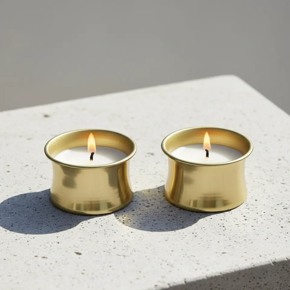 Agni Vanilla Scented Tealight Candle - Set Of Two media 1