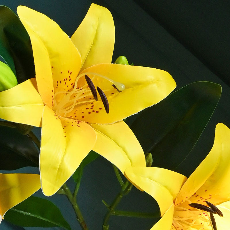 Faux Everlasting Lily Flower Stick - Yellow media 3