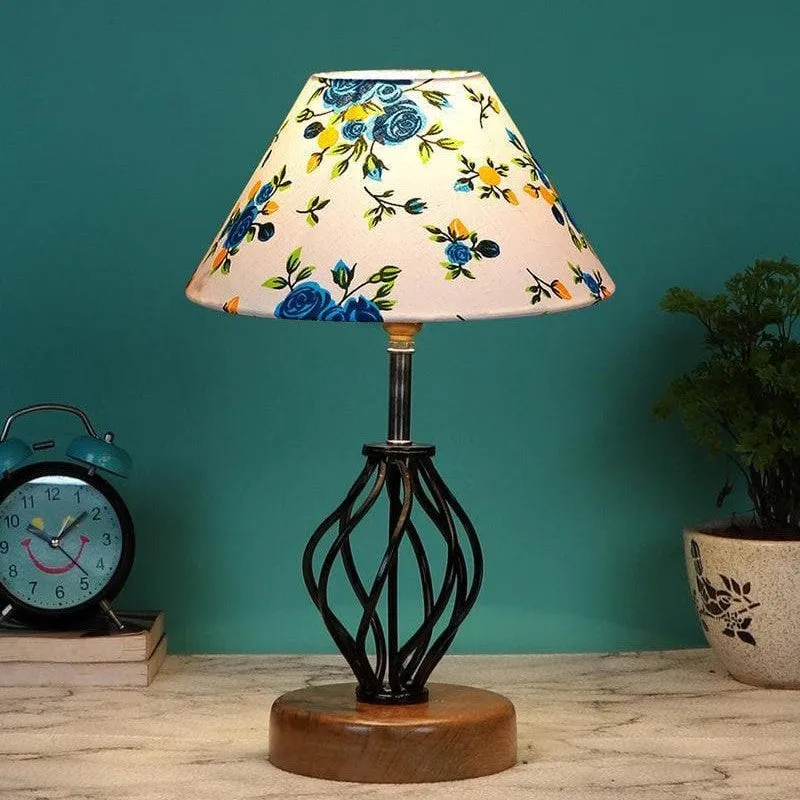 Floral Georgia Fabric Table Lamp media 1