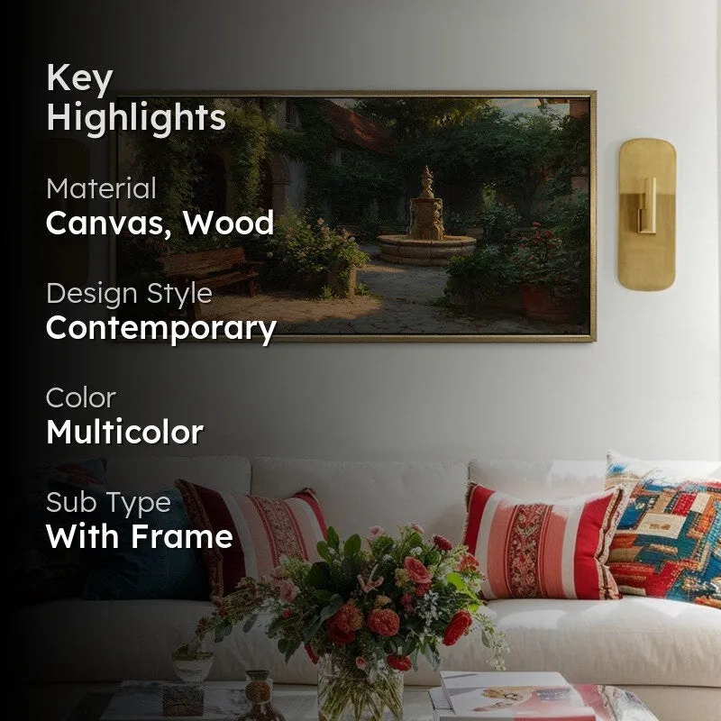 Hidden Courtyard Canvas Wall Painting With Frame media 2