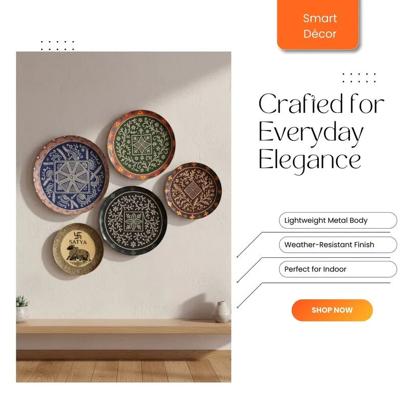 Geometric Zen Wall Plates - Set of Five media 6