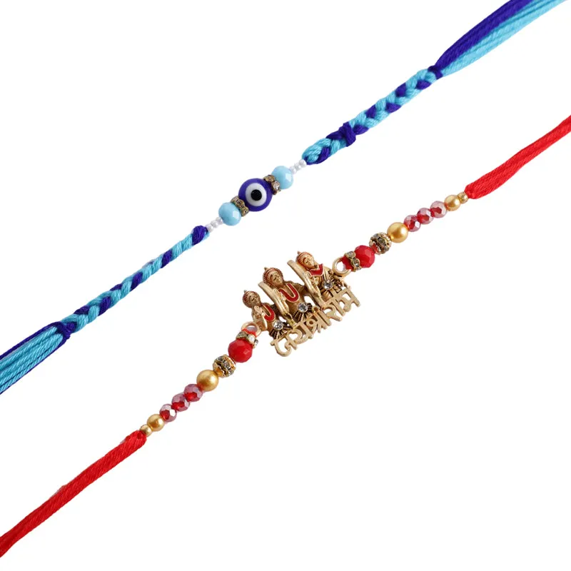 Jai Shri Ram Rakhi with Roli Chawal - Three Piece Set media 5