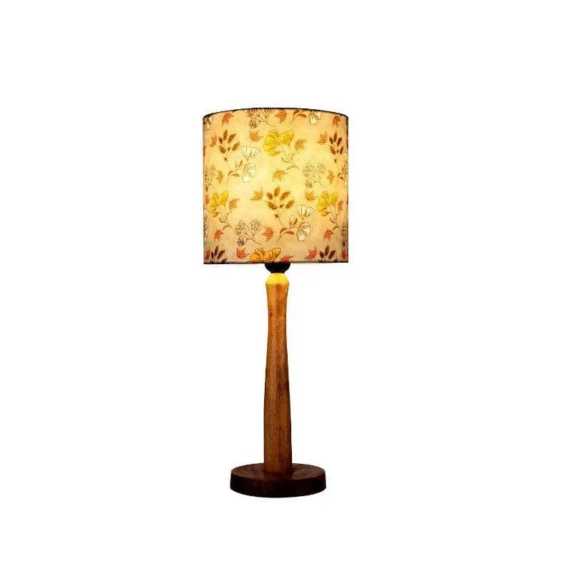 Gardenia Aura Classy Wooden Stand Fabric Table Lamp - Multicolor media 4