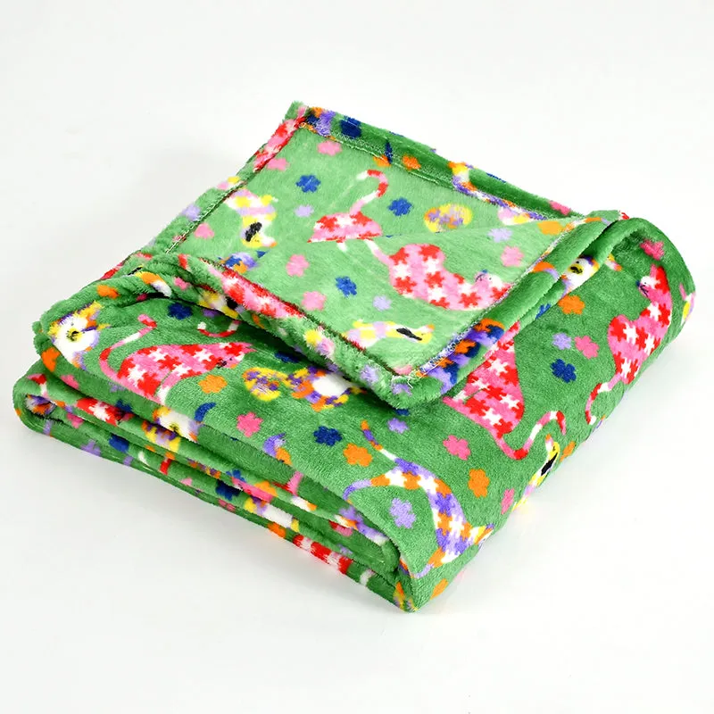 Soft Kitty Kids Throw - Green media 5