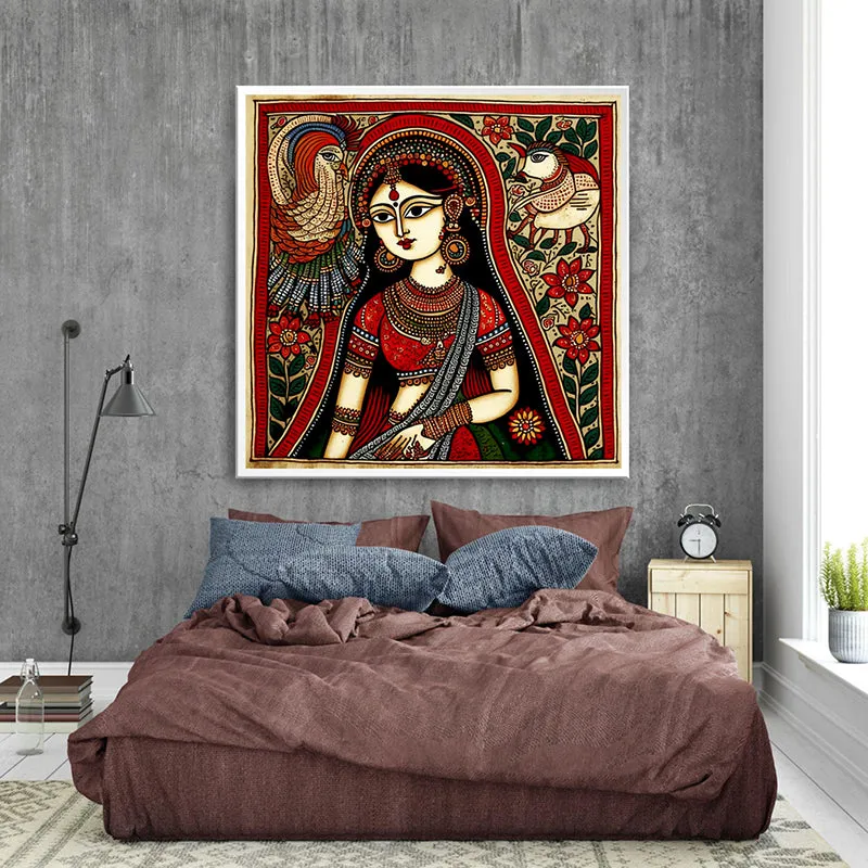 Ethnic Beauty Wall Painting media 5