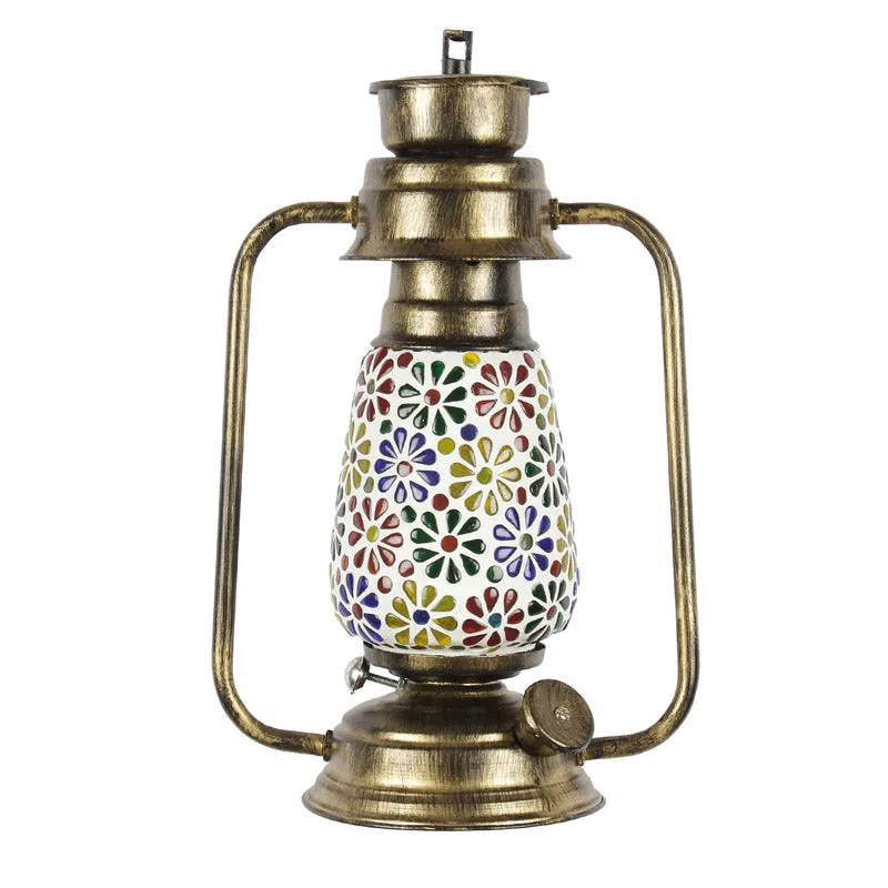 Madhura Mosaic Lantern Iron Wall Lamp - Gold media 5
