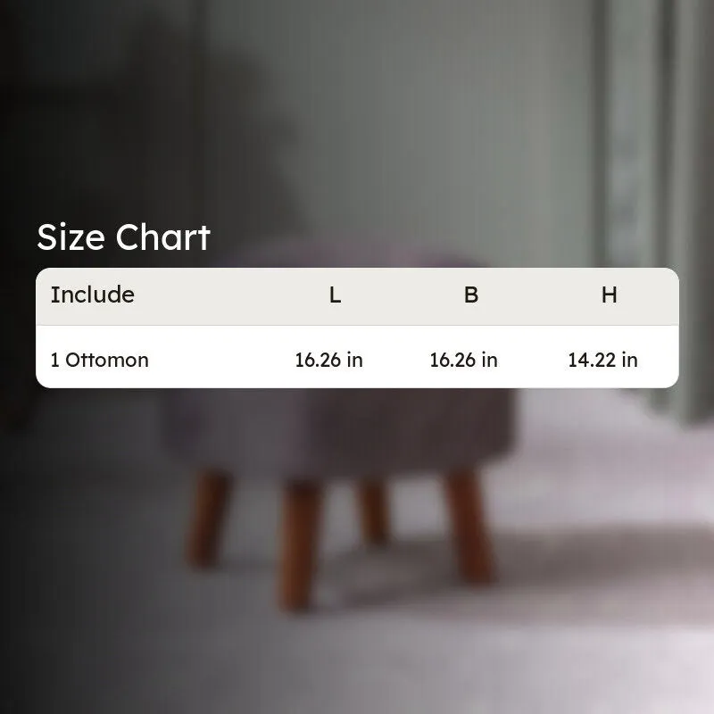 Subtle Style Ottoman - Grey media 7