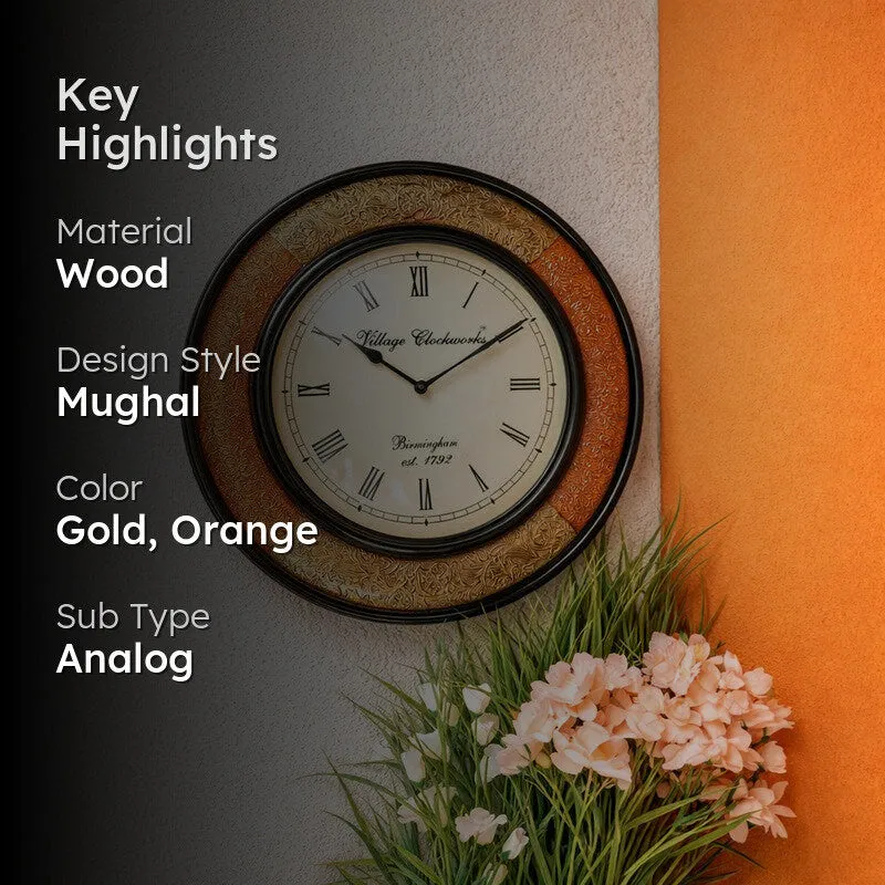 Regal Tempo Accent Wooden Wall Clock media 2