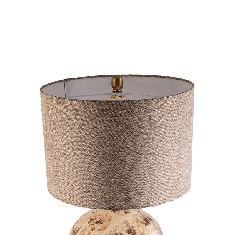 AarviDecor Langston Decorative Fabric Table Lamp - Brown media 5
