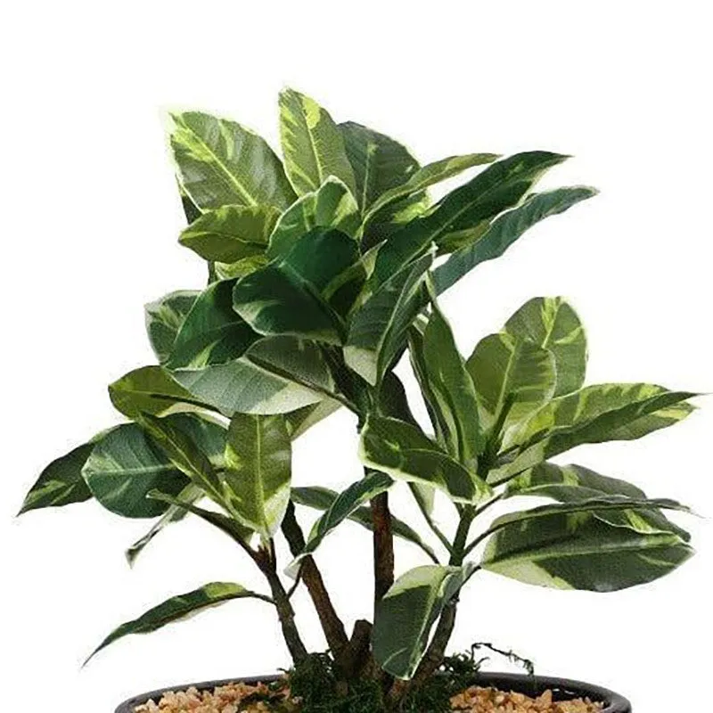 Faux Quercus Bonsai In Bowl Pot (29 cms) - White media 3