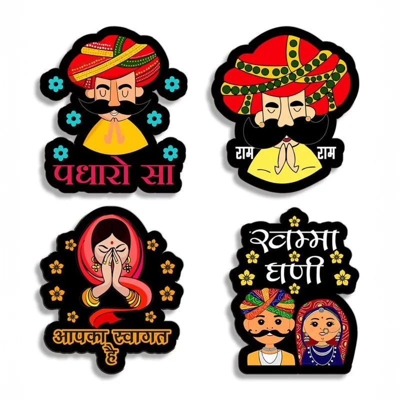 Indian Cultural Fridge Magnets - Set Of Four media 3