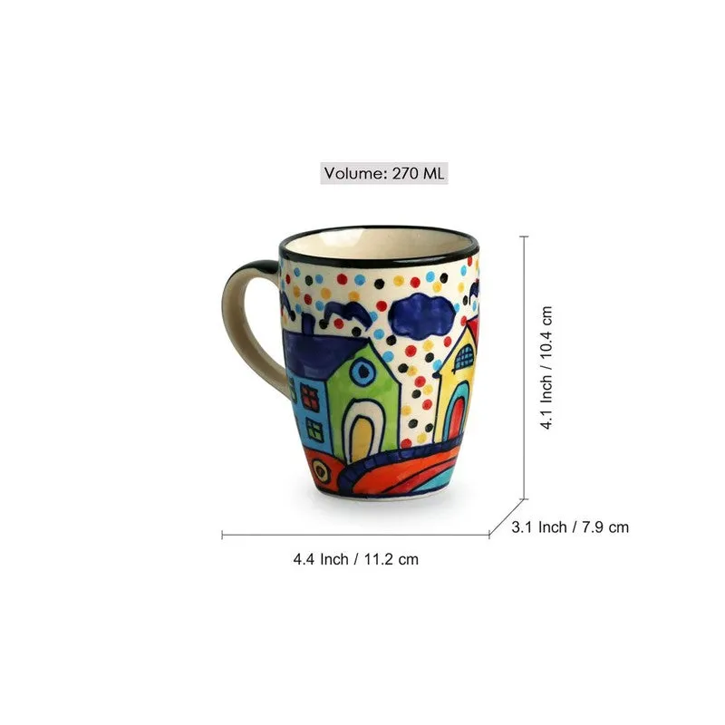 Ceramic Ceramic Coffee Mug (270 mL Each,Multicolor) - Set Of Two media 6