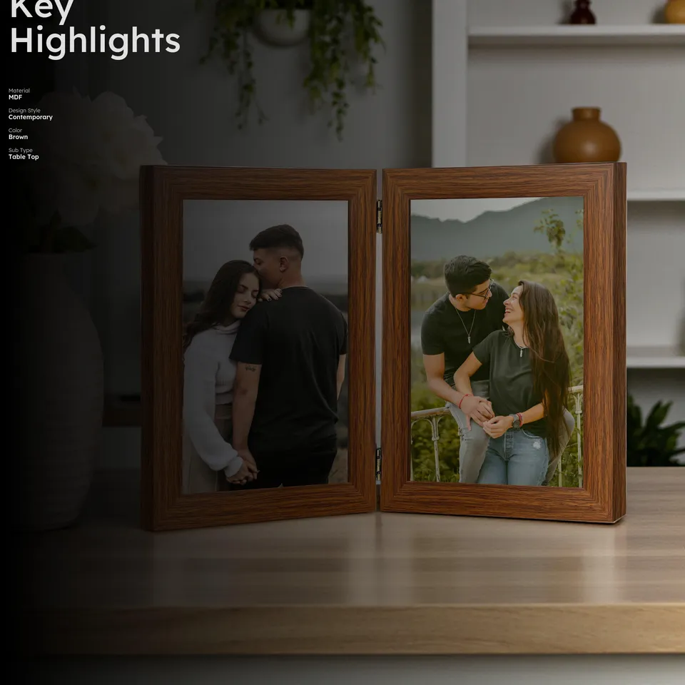 DarkRusticWood MDF Photo Frame media 2