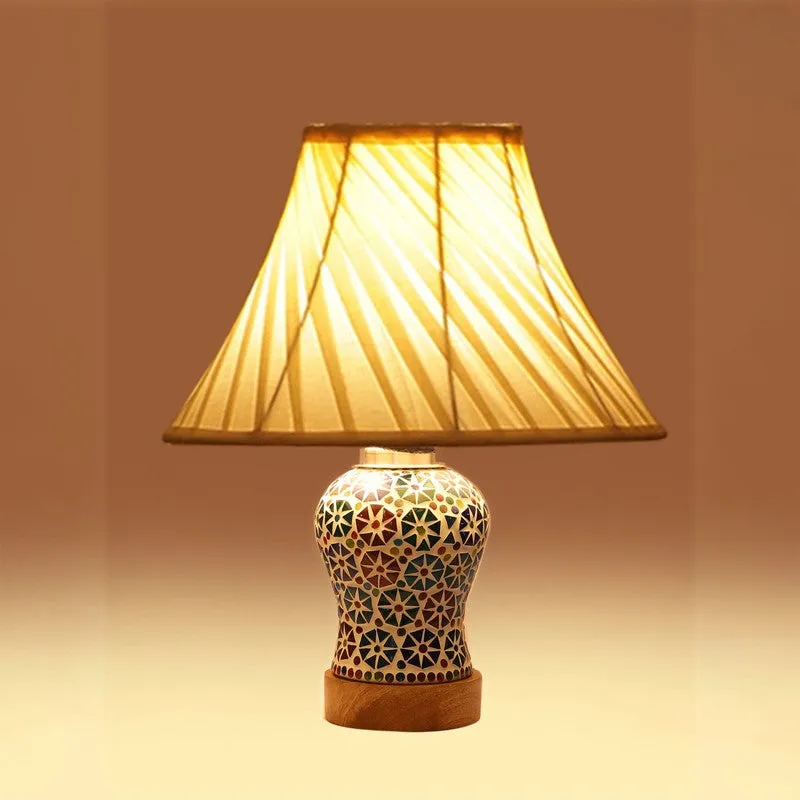 Astrona I Pleated Wooden Table Lamp - Multicolor media 7