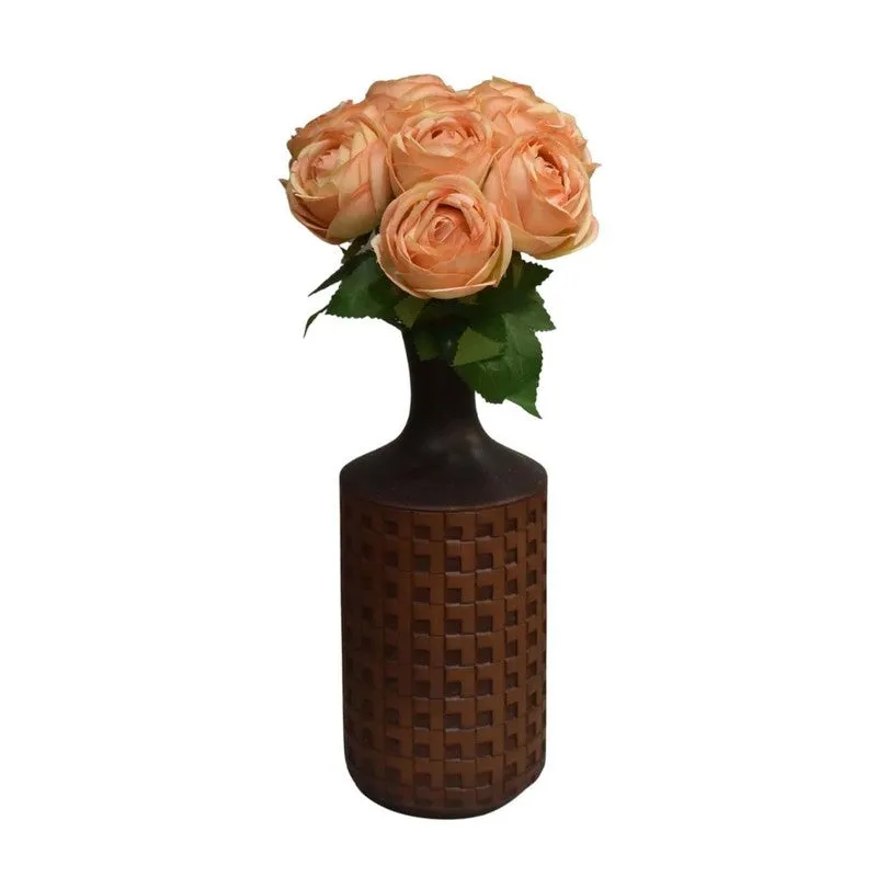 Eternal Roses Artificial Flower Bunch - Peach media 5
