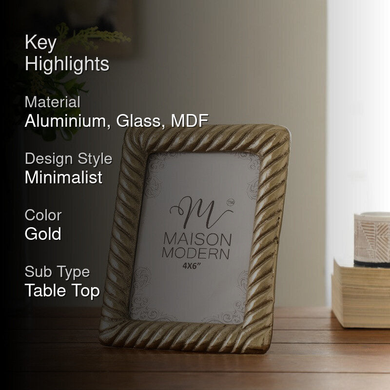 Casa Aluminium Photo Frame - Gold media 2