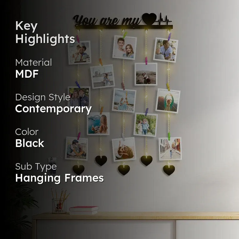 "You're My Heartbeat" Photo Frame - Black media 2