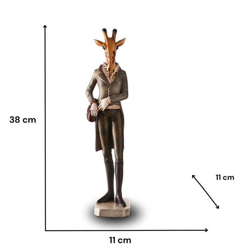 Monsieur Giraffe Resin Showpiece media 5