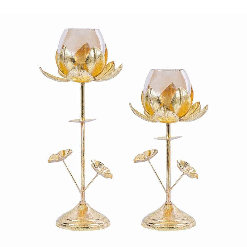 Lotus Glow Candle Holder - Set Of Two media 3