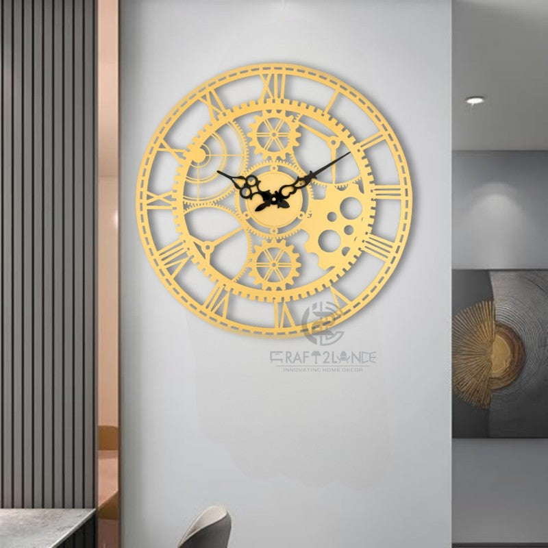 Switch Silent Wall Clock - Gold media 3