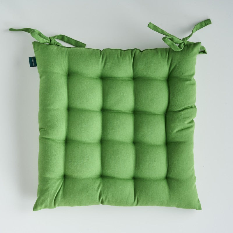 Savra Cotton Chair Pad (Light Green) - Set Of Four media 4