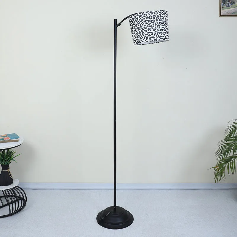 Leopard Hide Printed Arched Iron Floor Lamp media 3