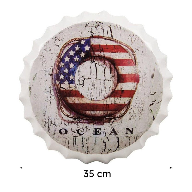 Ocean Swim Ring Bottle Cap Metal Wall Accent media 8