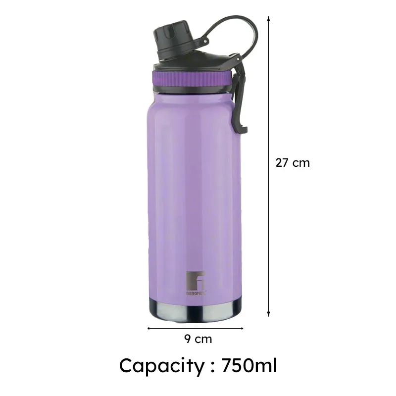 Bergner Walking Aquafit Thermosteel Hot And Cold Flask (Purple) - 750 mL media 6