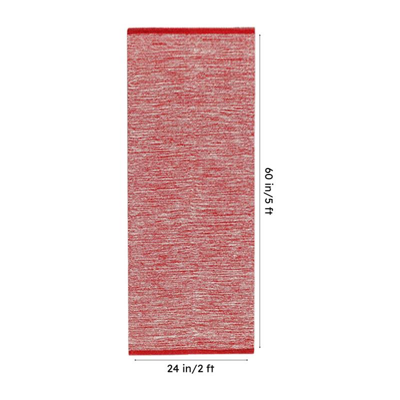 Artivine Cotton Runner Rug - Red media 8
