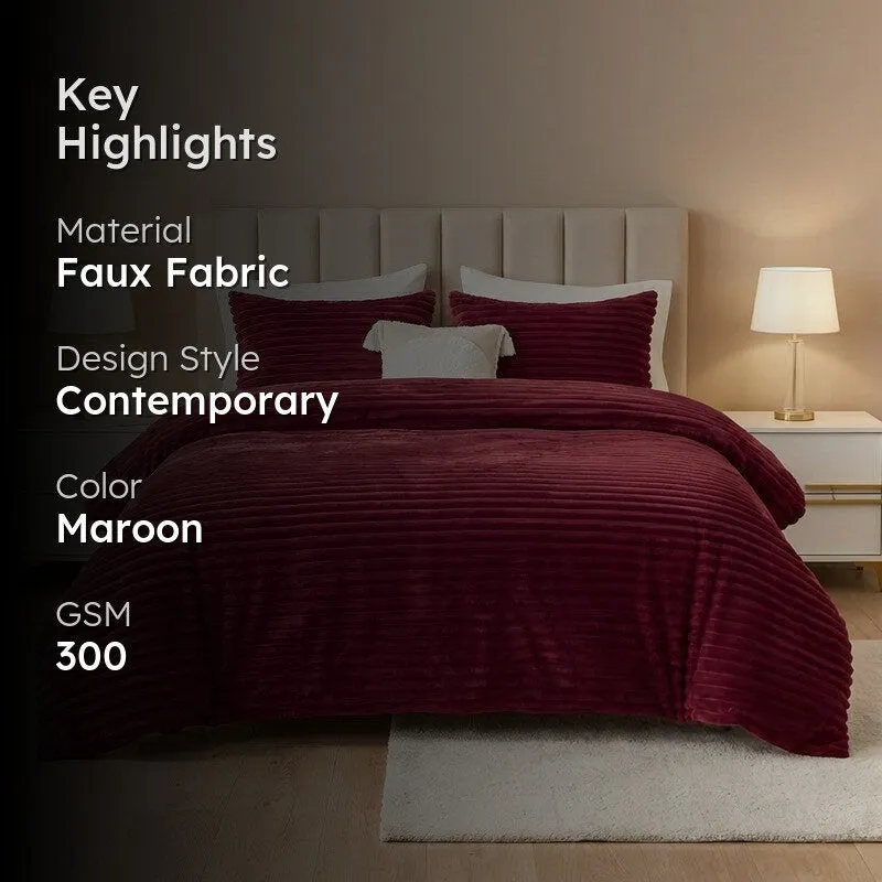 PureDrape Comfort (Maroon) Bedding Set - Four Piece Set media 2