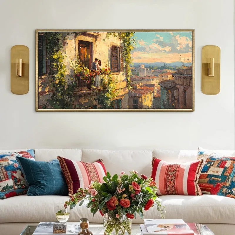 Romantic South Canvas Wall Painting With Frame media 1