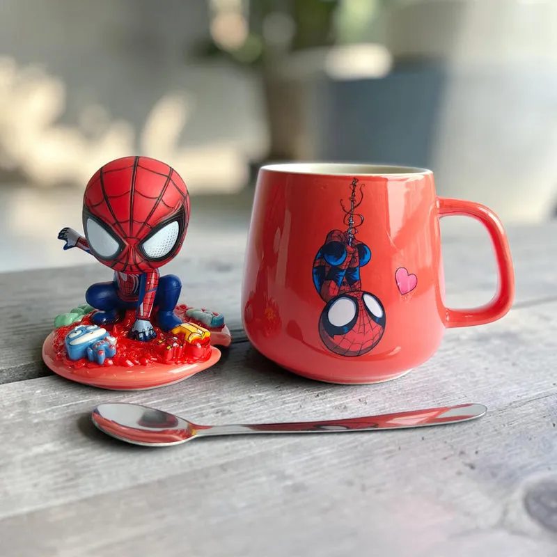 Spider Hero Ceramic Coffee Mug With Lid (350 mL) media 1