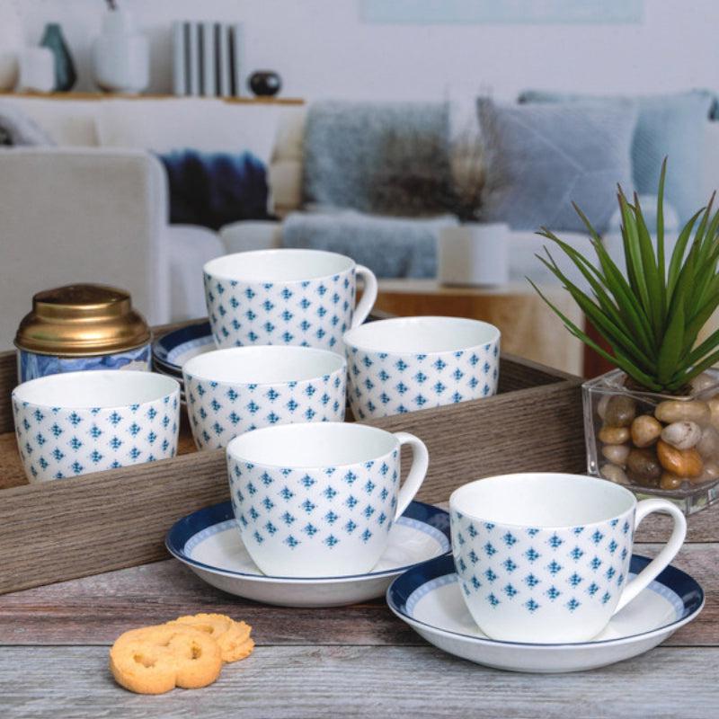 Sonaki Florogama Cup & Saucer (180 ML) - Set Of Four