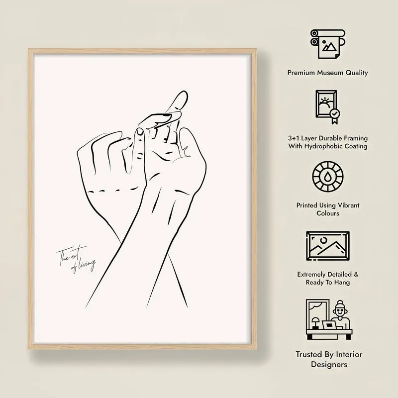 Intertwined Canvas Wall Painting With Brown Frame media 10