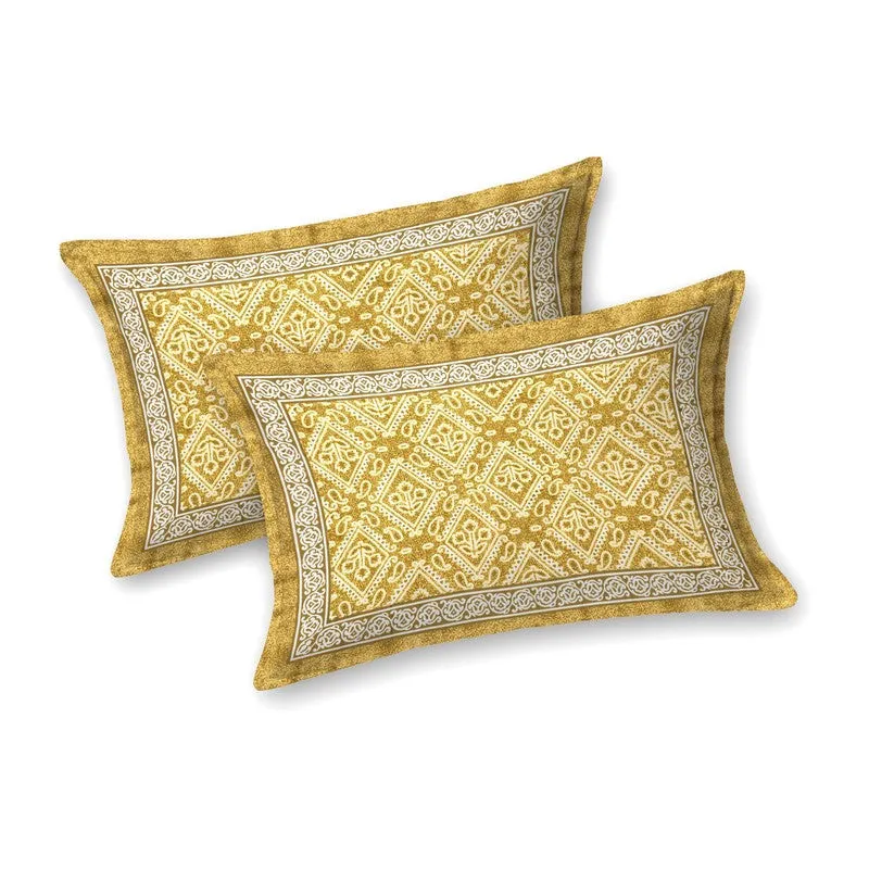 Geoo Cotton Bedsheet (Yellow) - 240 TC media 4