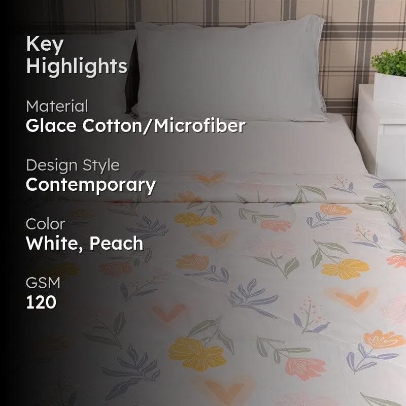 Floral Funfair Glace Cotton Comforter - 120 GSM media 2