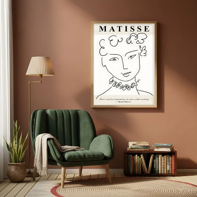 Artistic Soul Canvas Wall Painting With Brown Frame media 1