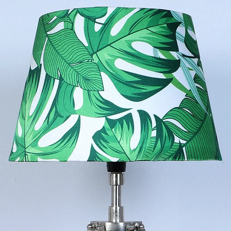 Kaizen Fold Printed Tripod Mango Wood Table Lamp - Green,White,Black media 4
