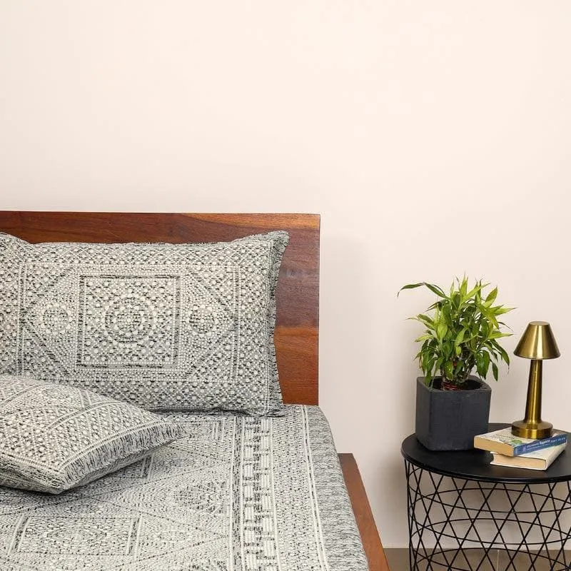 Sleepy Caper Cotton Bedsheet (Sky Blue) - 180 TC media 4