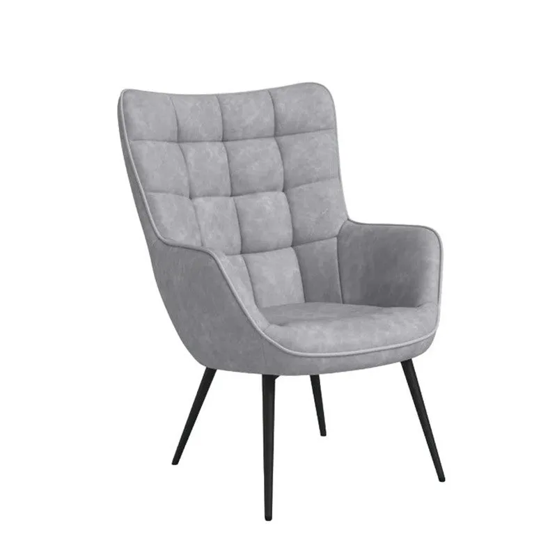 Cushora Neem Wood Accent Chair - Grey media 3